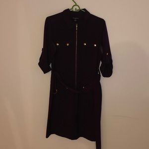 Plum Zipper Dress
